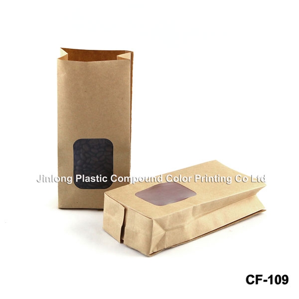 kraft paper bag with clear window CF-109
